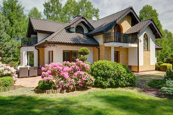 luxurious home with new roof