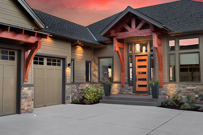 beautiful home with asphalt roof